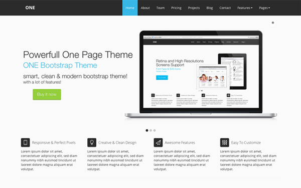 Download ONE - Bootstrap Theme
