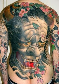 Japanese Hannya Mask Tattoos