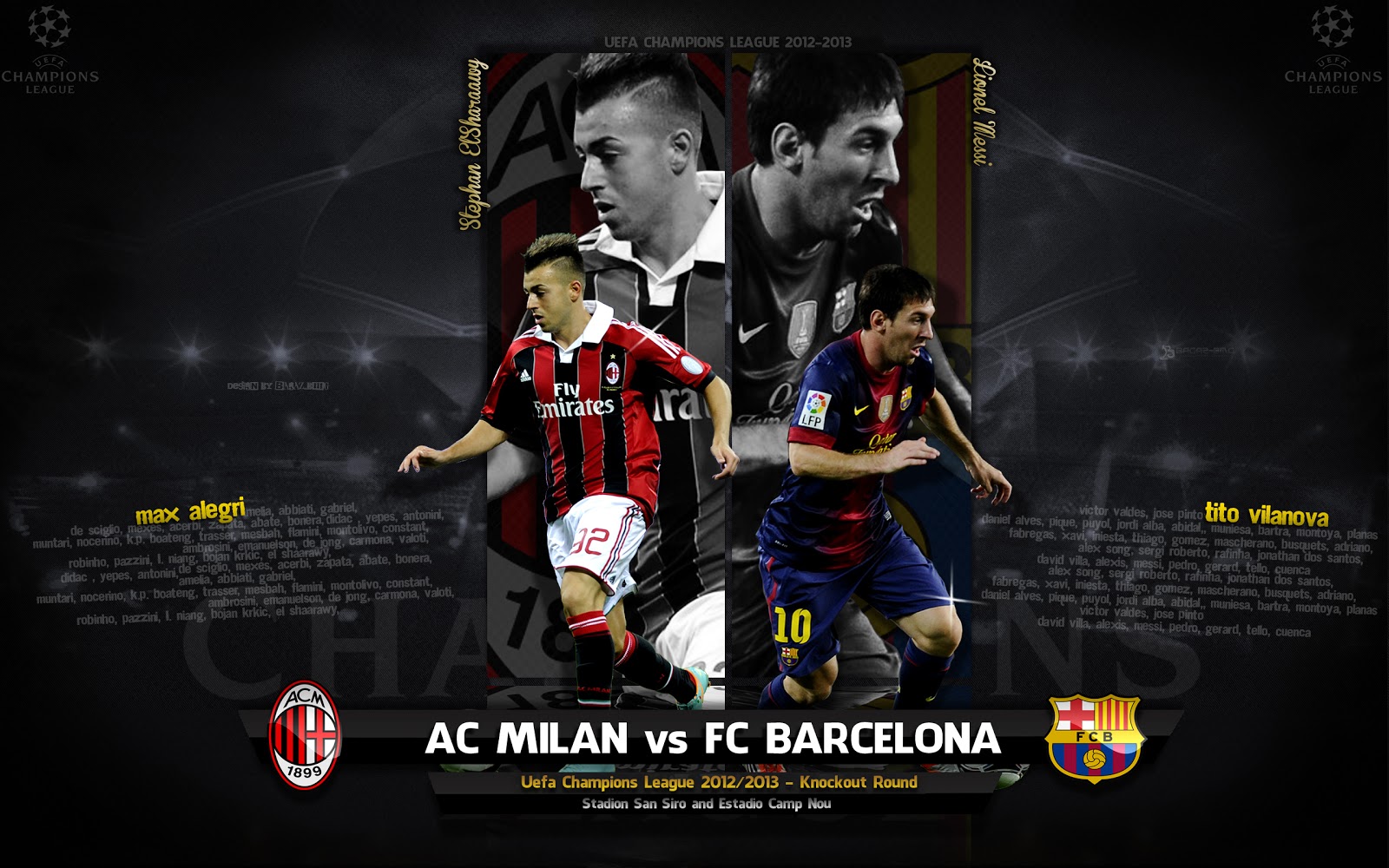 Wallpaper AC Milan Vs Barcelona UEFA Liga Champions Prediksi