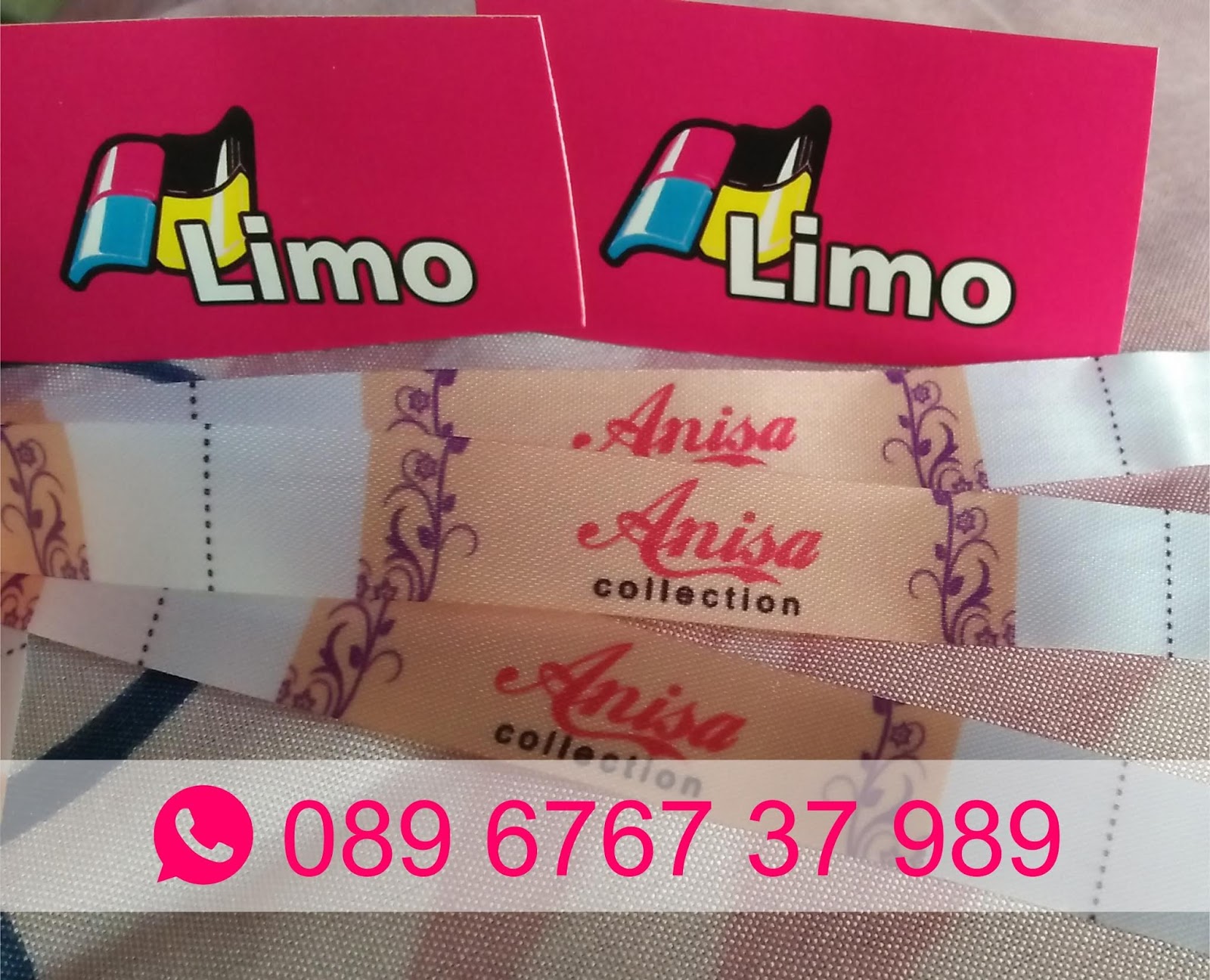 Limo Label  cetak label  baju label  kaos  label  jilbab surabaya