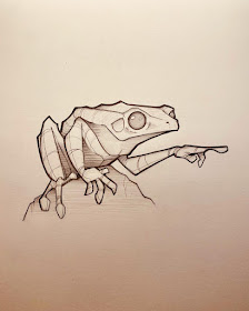 01-Pointing-frog-Creature-Drawings-Karrit-Moss-www-designstack-co