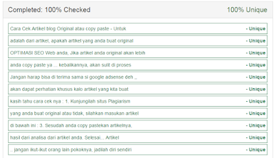 Cara Cek Artikel Blog Original Atau Copy Paste
