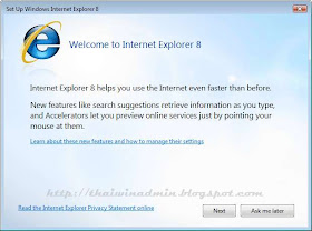 Welcome to Internet Explorer 8