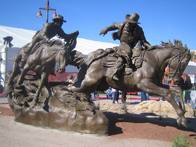 Passing the Legacy statue at Scottsdale Waterfront commemorating the Hashknife Pony Express