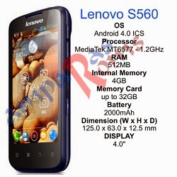 Lenovo S560 Stock Rom Download & Specs