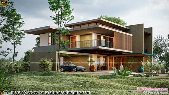 Right Side View of Tropical Kerala Home