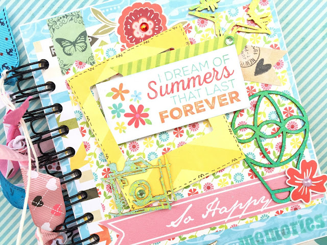 summer mini album scrapbooking