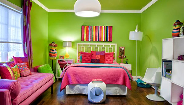 Desain Kamar Tidur Anak Perempuan Minimalis Warna Hijau