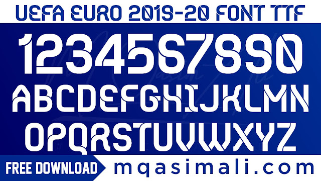 UEFA Euro 2019-20 Football Font Free Download by M Qasim Ali