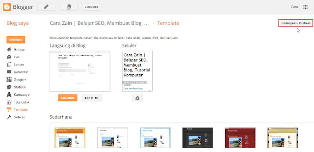 Cara Mengganti Template Blog Mengubah Tampilan Terbaru