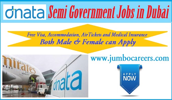 Dnata Dubai Job salary, Latest Dubai government jobs in Airports, Semi Government jobs in Dubai Airport,