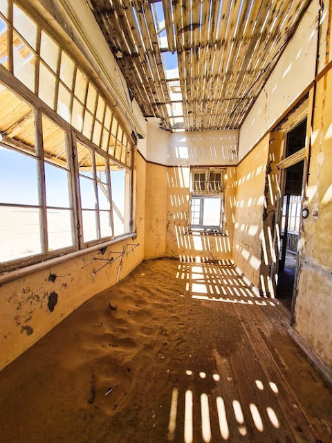Once opulent home reclaimed by desert in African ghost town