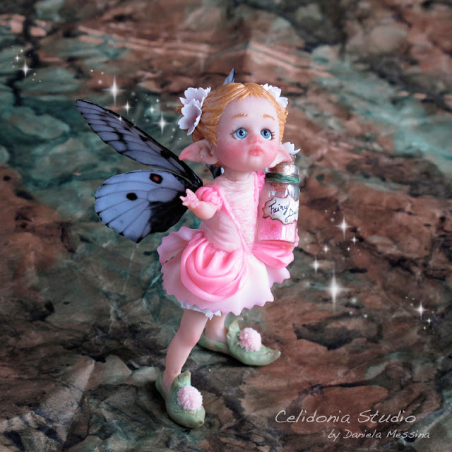 Fairy Dust - Fatina Polvere di Fata in Pasta Sintetica - OOAK Art Doll 