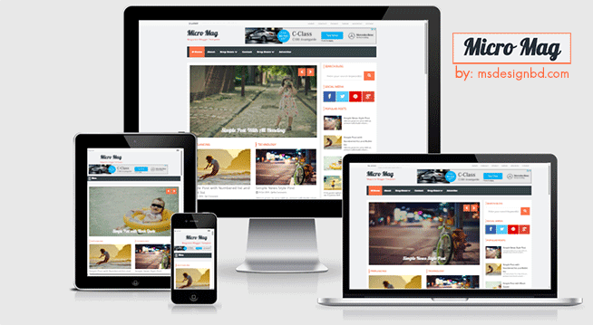 Micro Mag Blogger Template Free Download