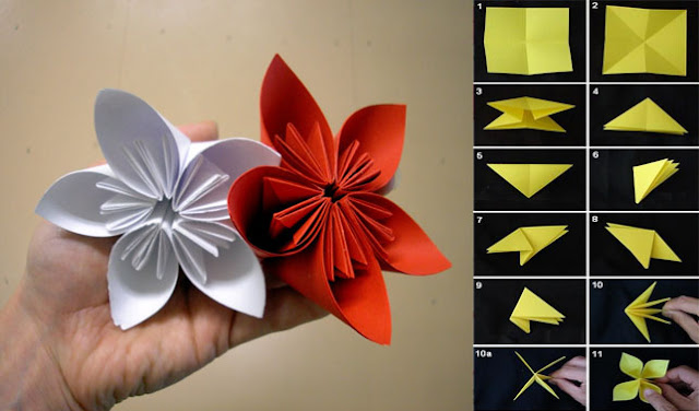 Cara Membuat Bunga Dari  Kertas  Origami  Untuk Hiasan  