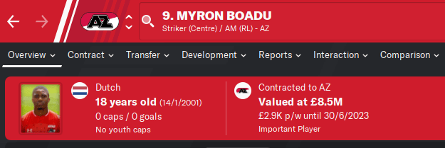 FM20 Wonderkid - Myron Boadu