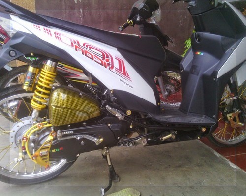 Foto modifikasi motor beat yang simple sederhana bagus 