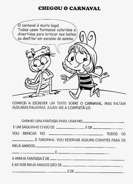 Textos e atividades sobre o carnaval