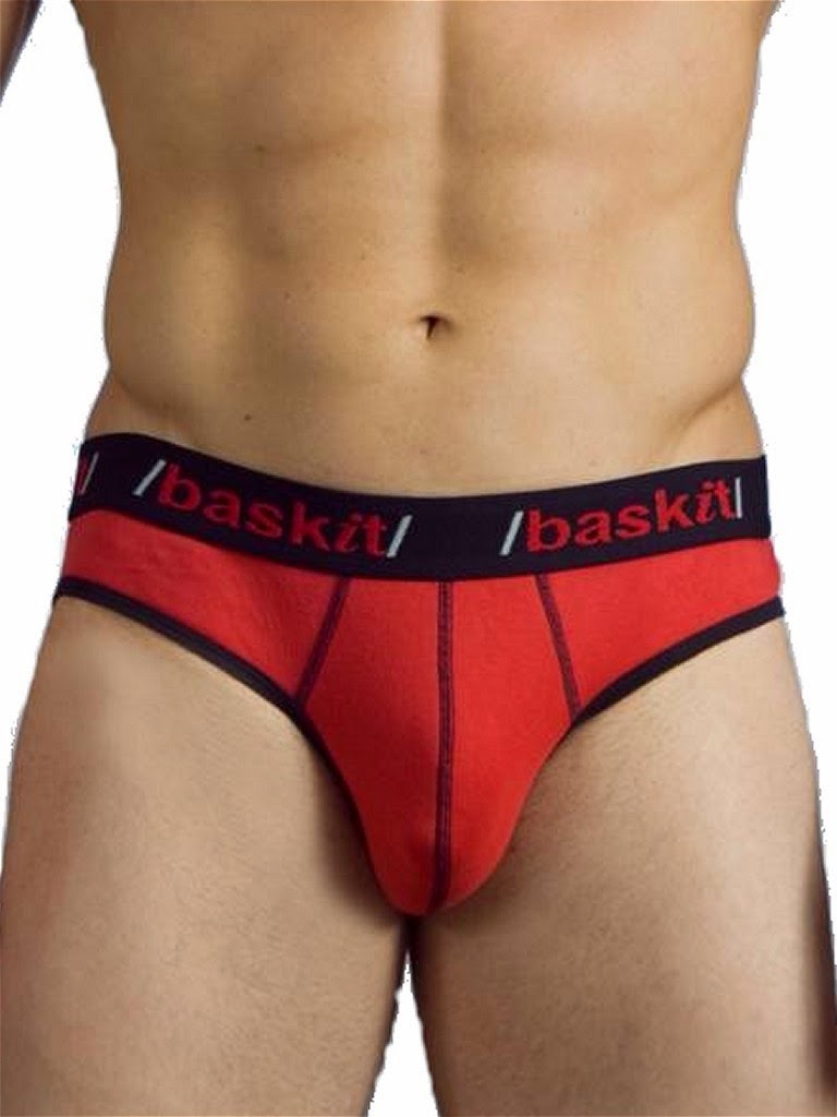 Baskit Contrasts Brief Chinese Red Black Cool4Guys