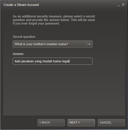 Tutorial membuat id Steam 4