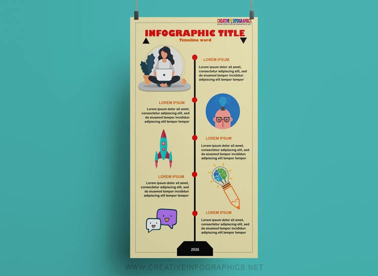 Elegant timeline infographic template