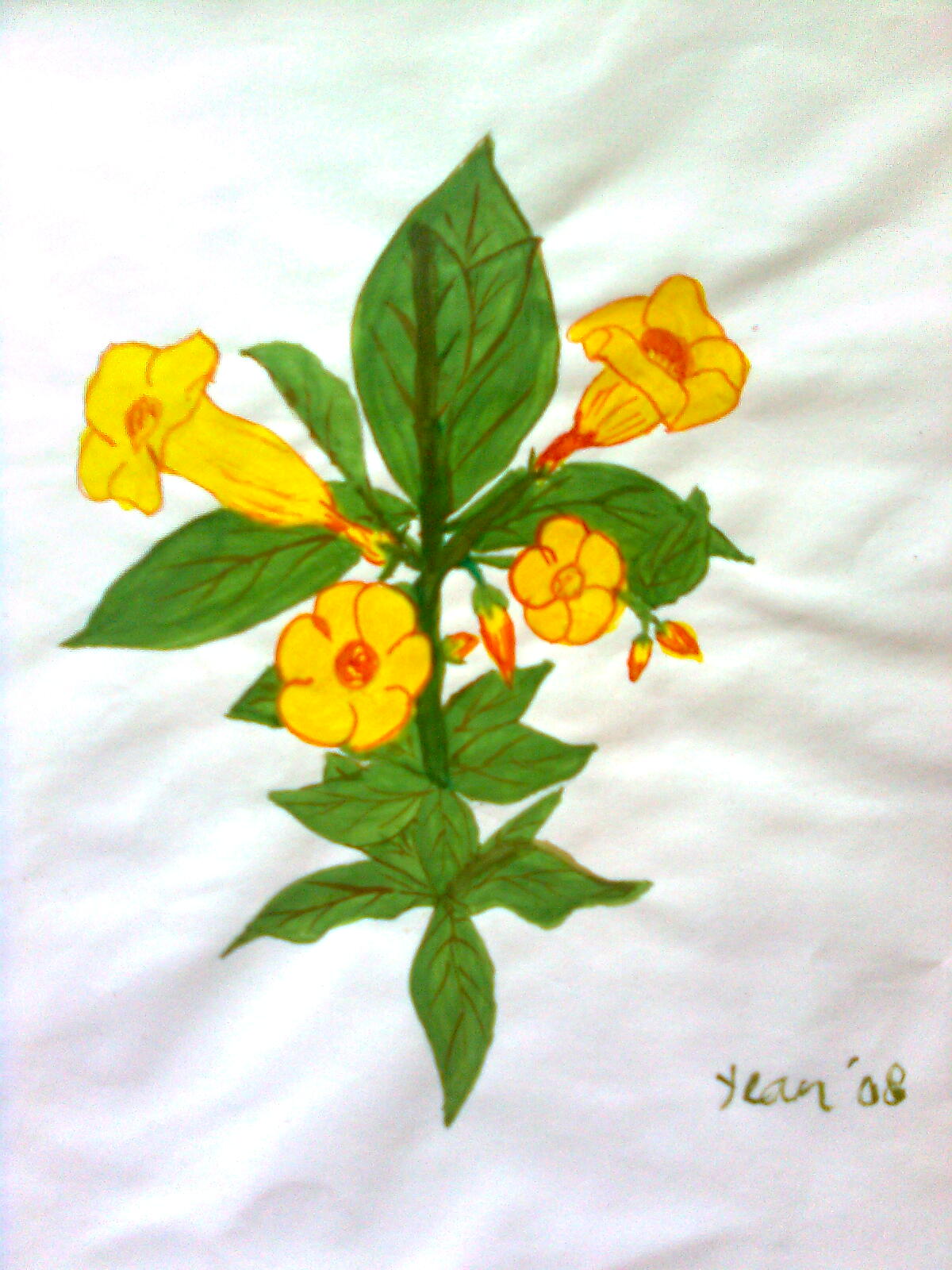 Flower Watercolor Painting Lukisan Bunga YEan Galleries