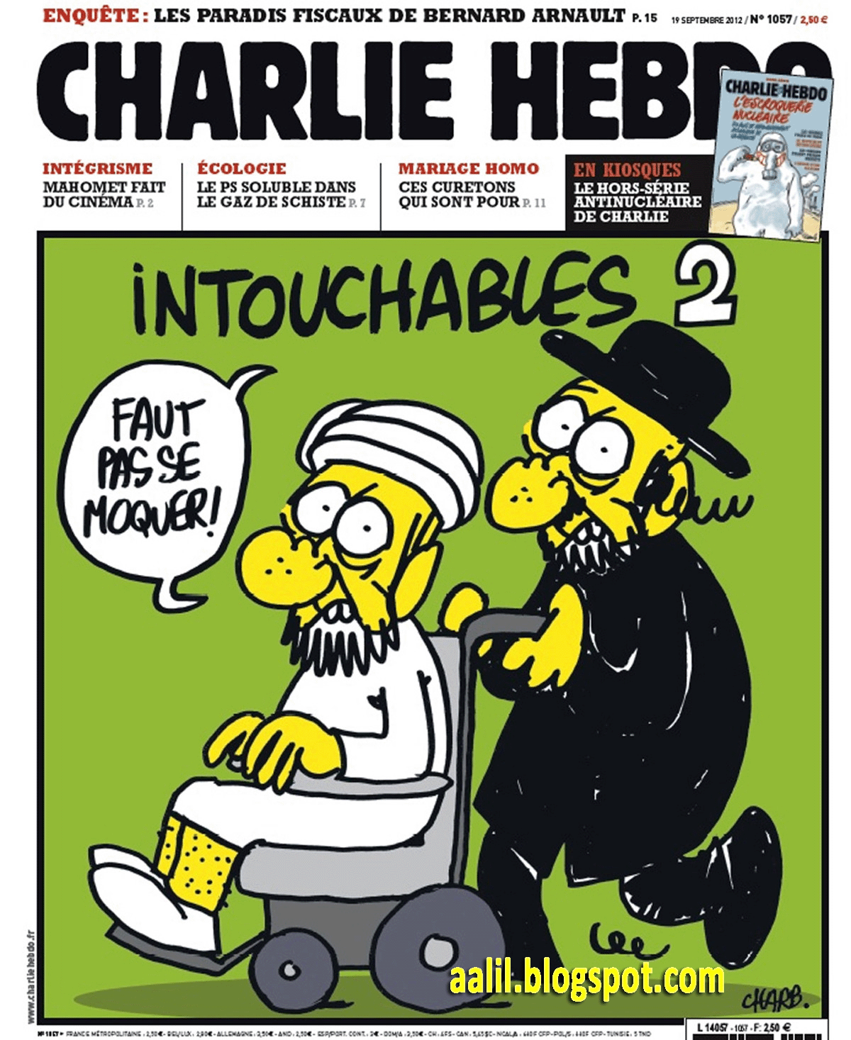 GAMBAR KARTUN NABI MUHAMMAD SAW Di Majalah Chalie Hebdo Prancis