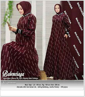 Baju Gamis Terbaru Balenciaga Bahan Maxmara