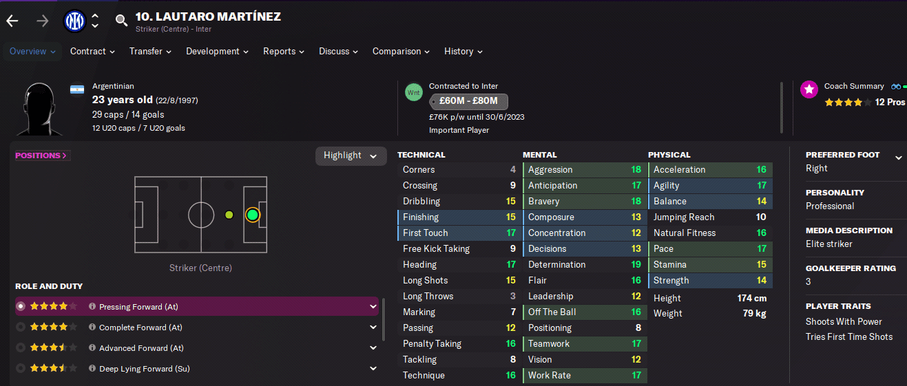 FM22 Lautaro Martinez