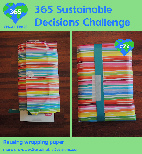 Reusing wrapping paper recycling reducing waste