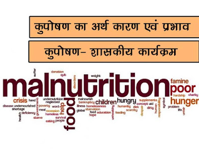 कुपोषण का अर्थ कारण एवं  प्रभाव |कुपोषण दूर करने के लिए सरकार द्वारा किये गए प्रयास |Meaning, causes and effects of malnutrition