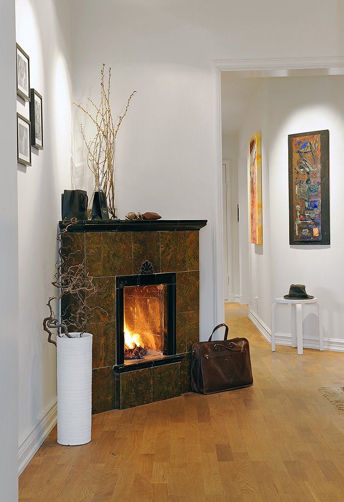 Decorating A Corner Fireplace  Native Home Garden Design