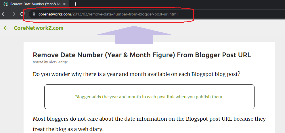 How to Get Rid of the Date in a Blogspot URL