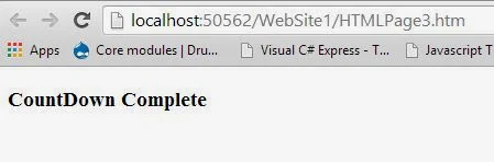 Example of Count Down timer in Java Script