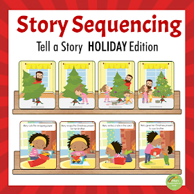 Holiday Themed Picture Sequencing, Tell a Story