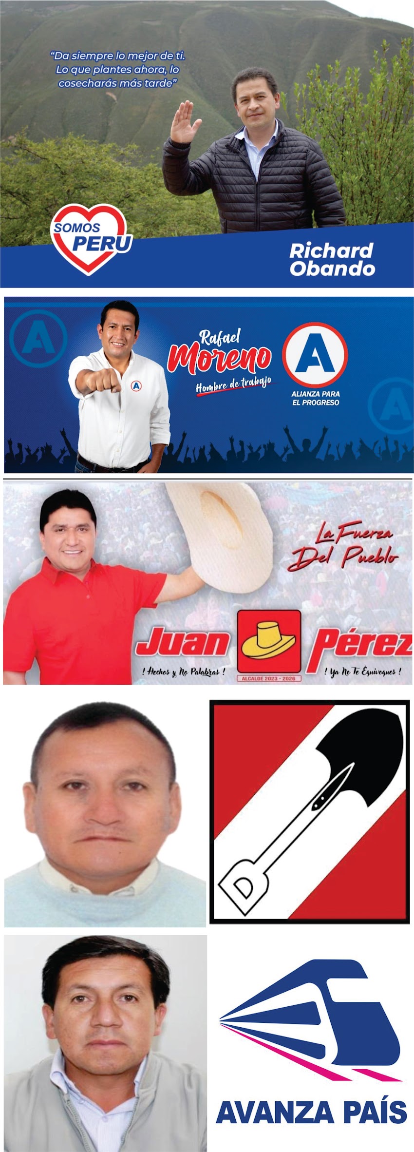 Candidatos a la provincia de Cajabamba - 2023-2026