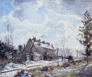 Louveciennes Road - Snow Effect, 1872