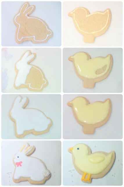 Cherie Kelly's Iced Easter Rabbit and Chicken Lime Cookies