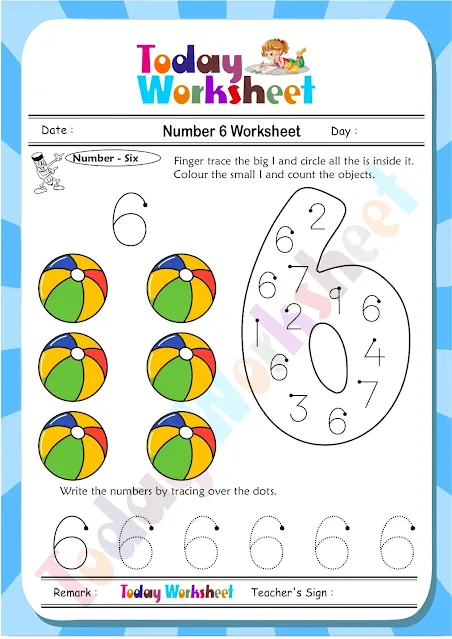 The Number 6 (Six): A Fun Numeric Maths Adventure for Preschoolers (Free Maths Printable Worksheet Included!)