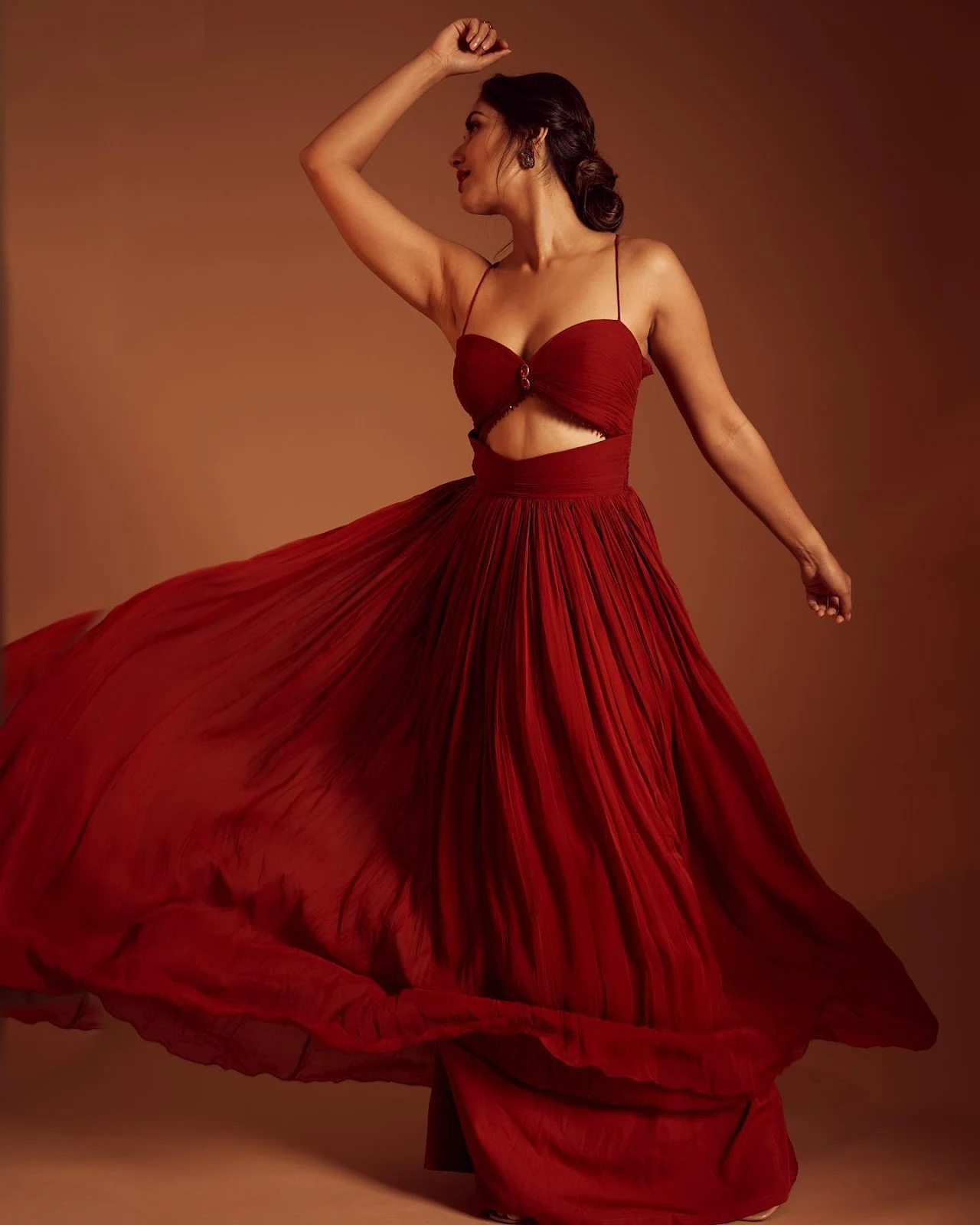 nikita dutta cleavage red dress khakee actress