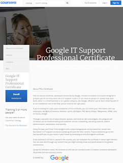 IT Support Professional Certificate Course By Google - Coursera