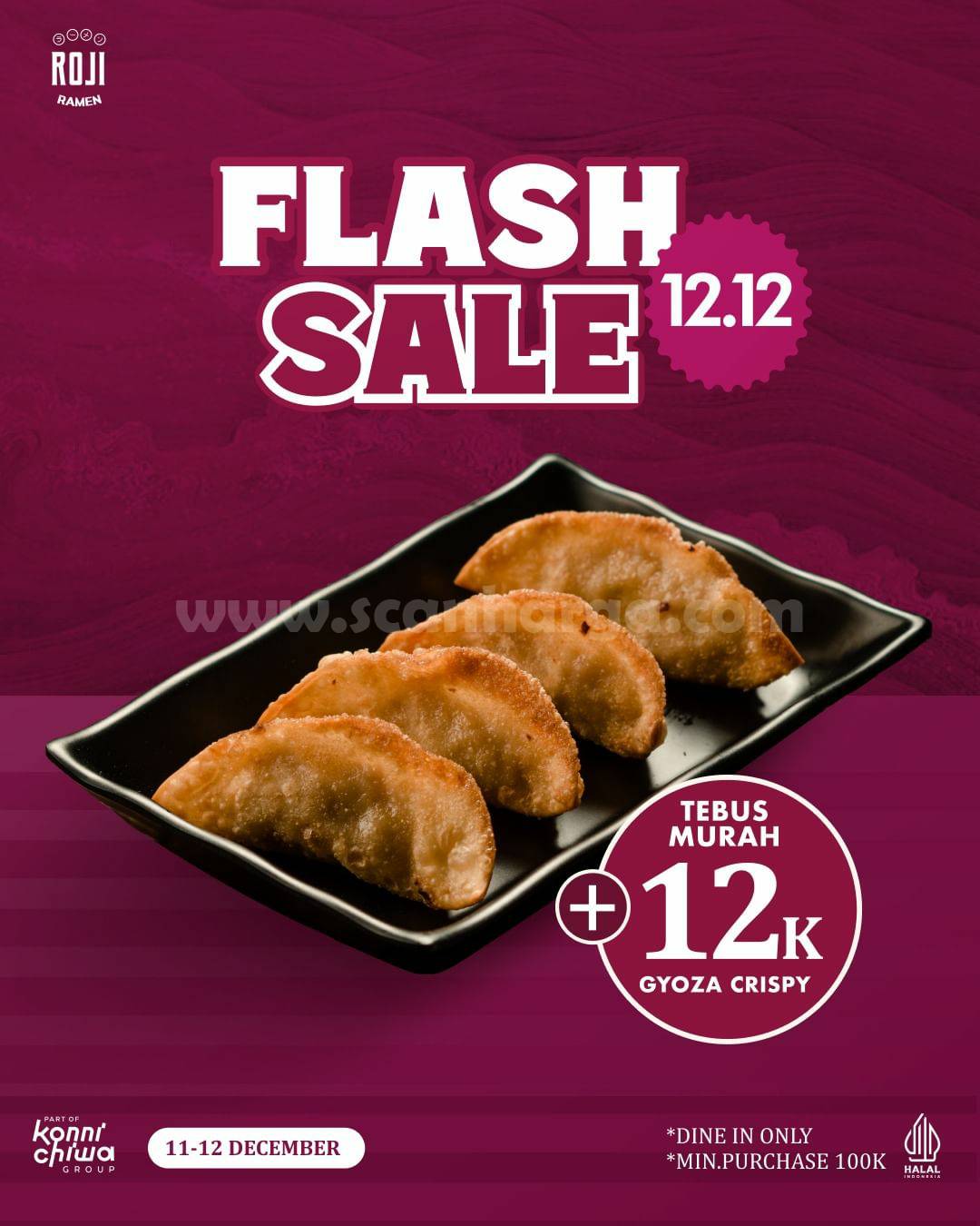 Promo ROJI RAMEN FLASH SALE 12.12 - Tebus Murah Gyoza Crispy Hanya Rp. 12.000