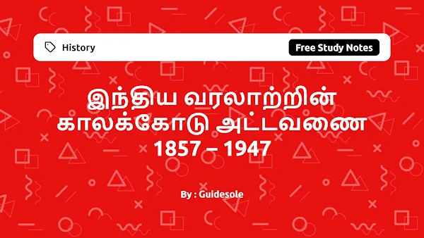 இந்திய வரலாற்றின் காலக்கோடு அட்டவணை 1857 – 1947