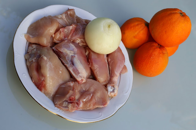 Ingredientes para pollo en salsa de naranja