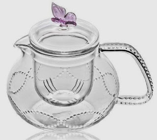 Review Tea Beyond Clear Glass Teapot Butterfly 710ml