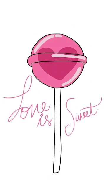 Love Is Sweet Wallpaper for iPhone