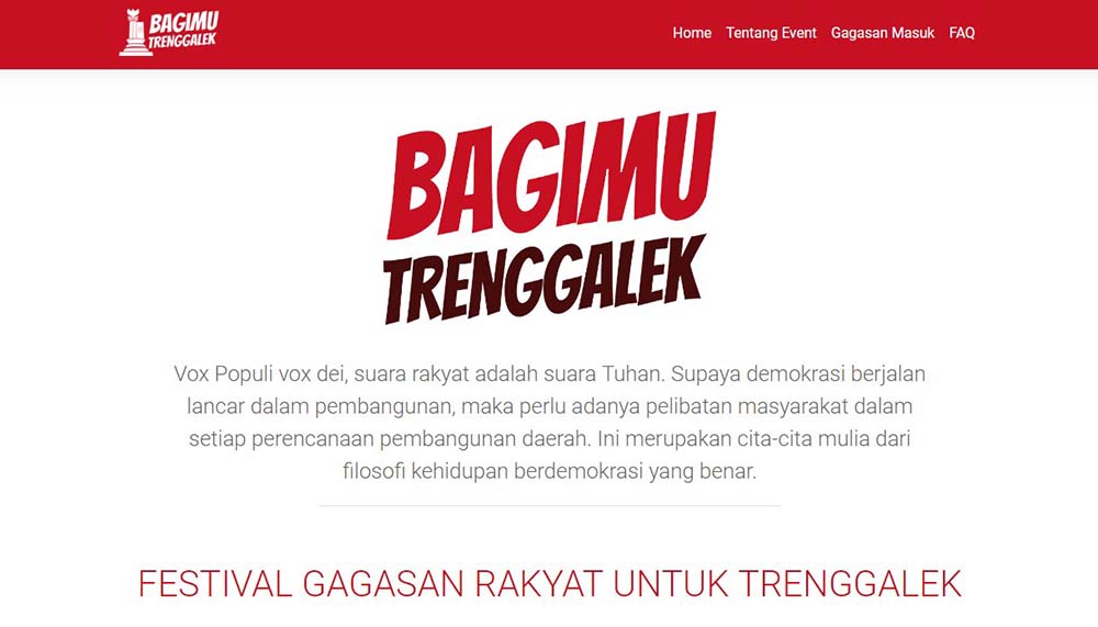 Bagimu Trenggalek Festival Gagasan Rakyat Untuk Pemerintahan Dengan Blogger AMP