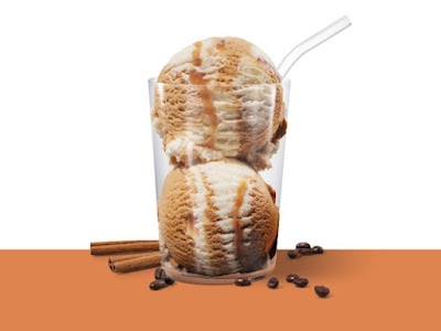 Baskin-Robbins' Coffee Shop Cold Brew ice cream in a cup.