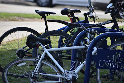 Bikes in bike rack