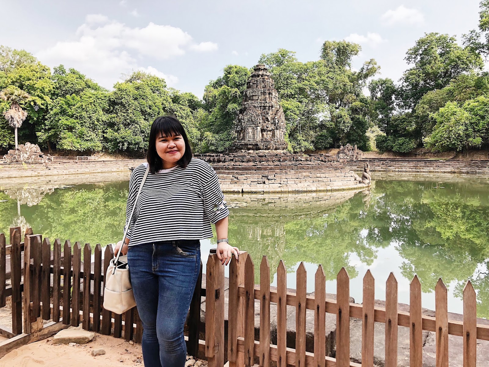 Ton posing inside Neak Pean